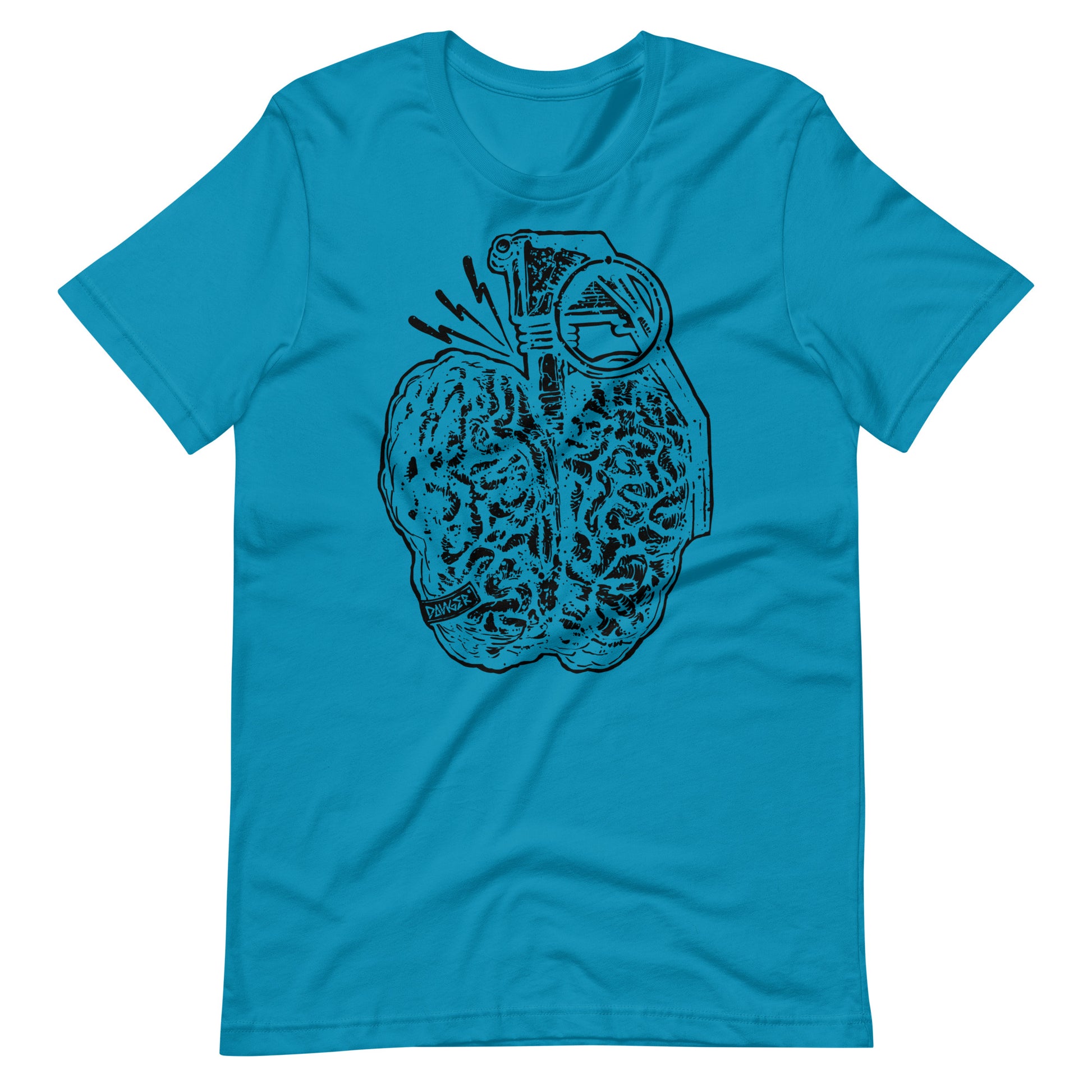 Brain Boom Black - Men's t-shirt - Aqua Front