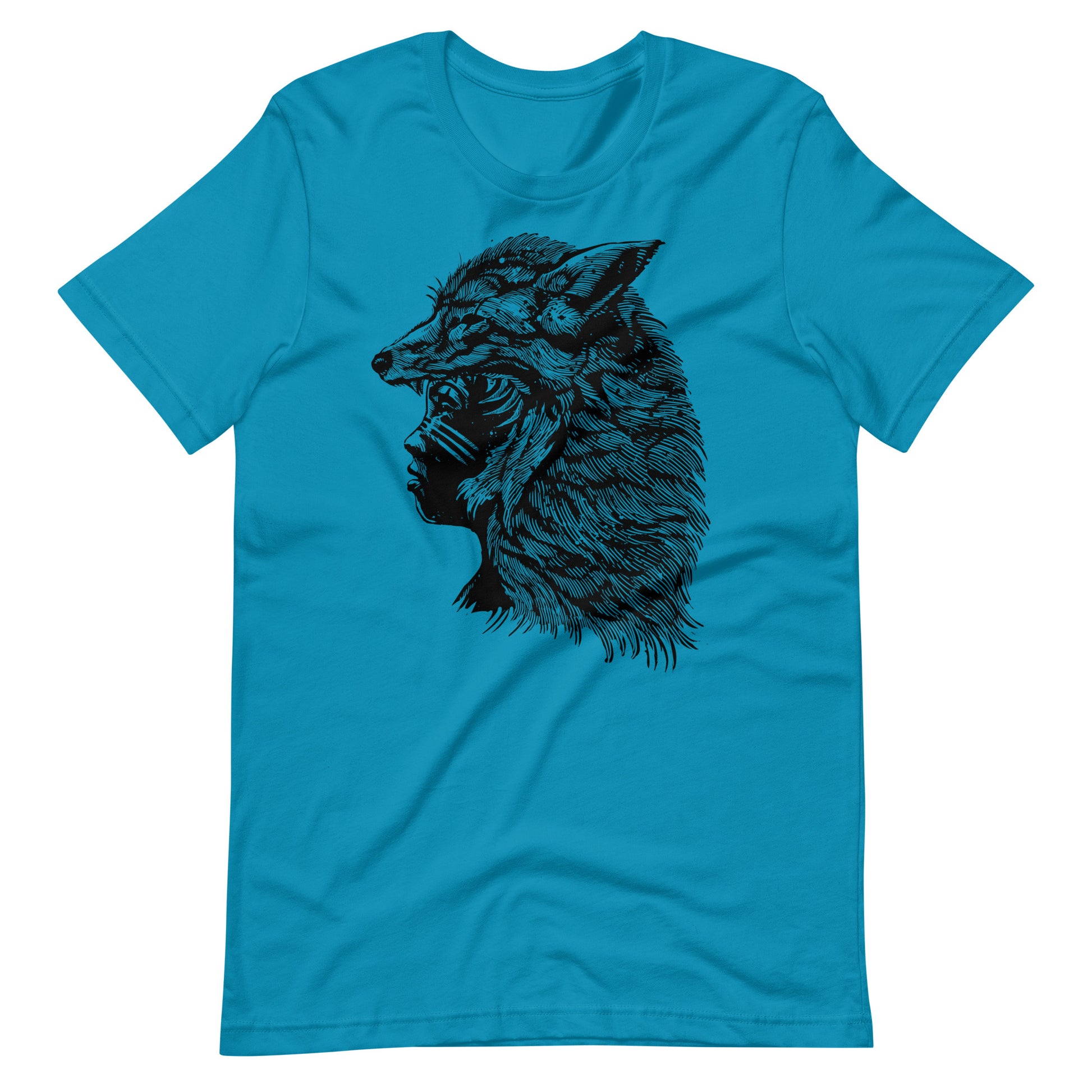 Fox Girl Black - Men's t-shirt - Aqua Front