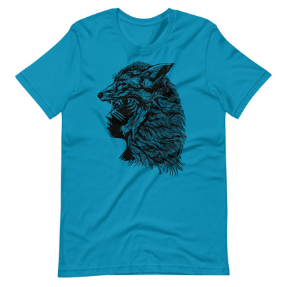 Fox Girl Black - Men's t-shirt - Aqua Front