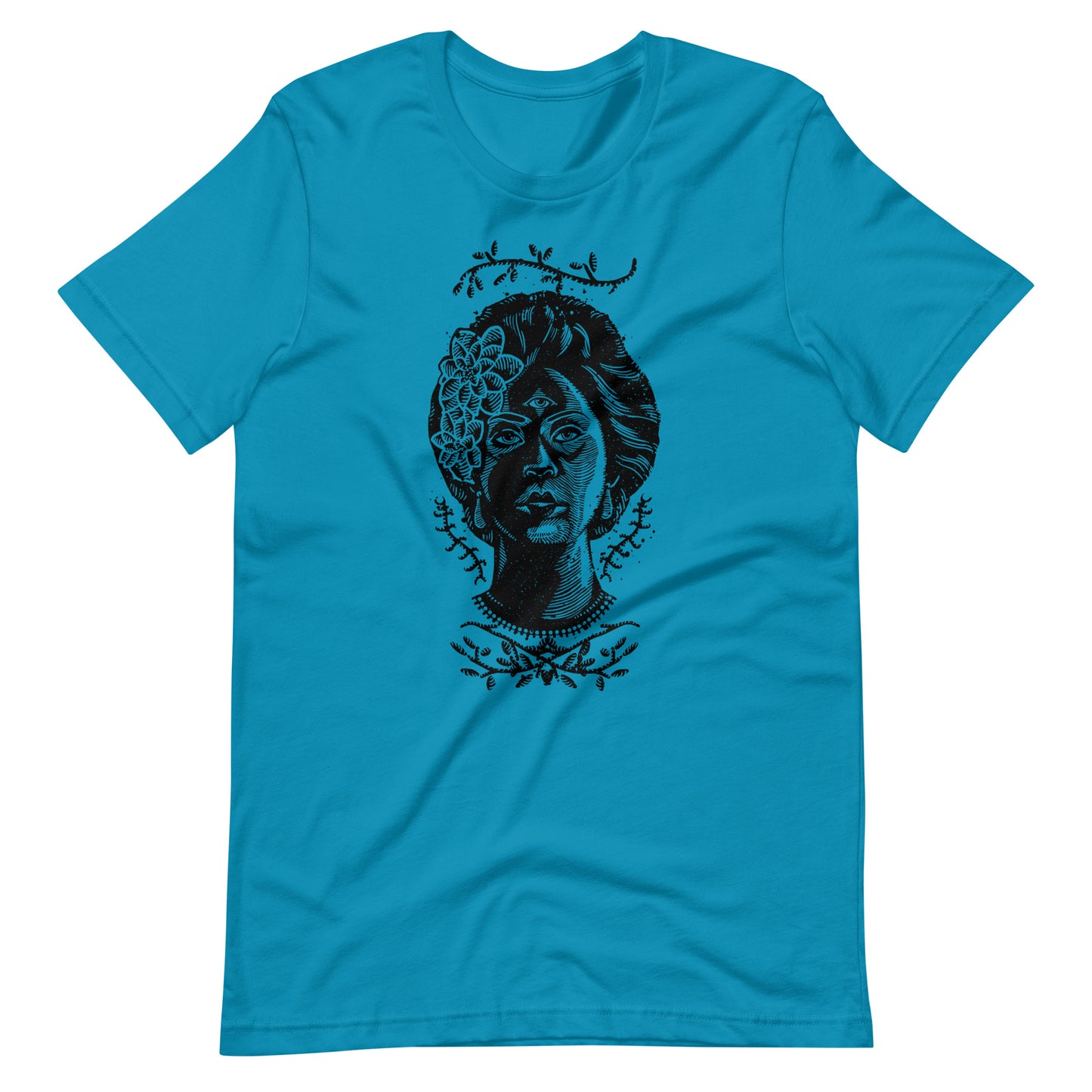 Girl Eyes Black - Men's t-shirt - Aqua Front