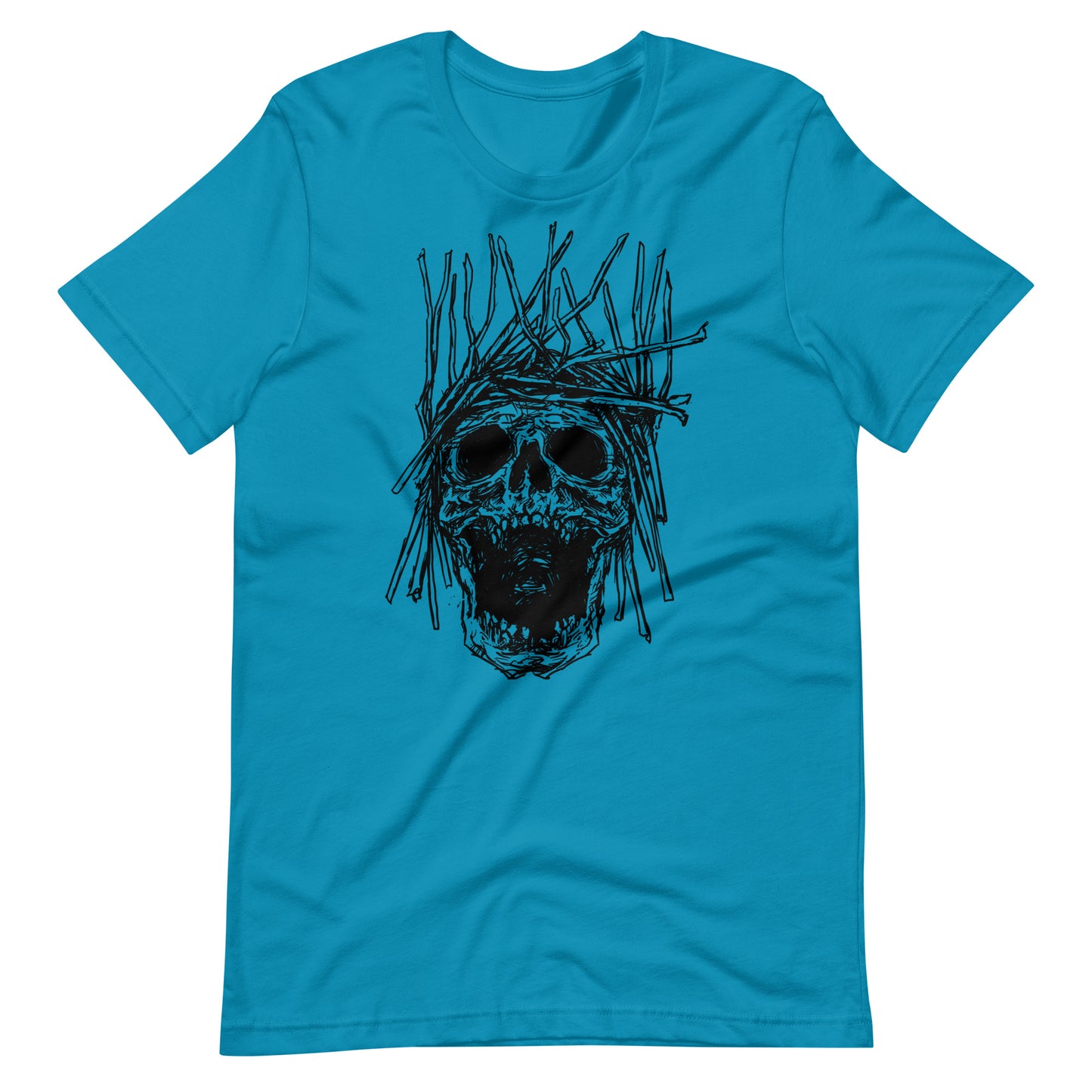 Skull H Black - Men's t-shirt - Aqua Front