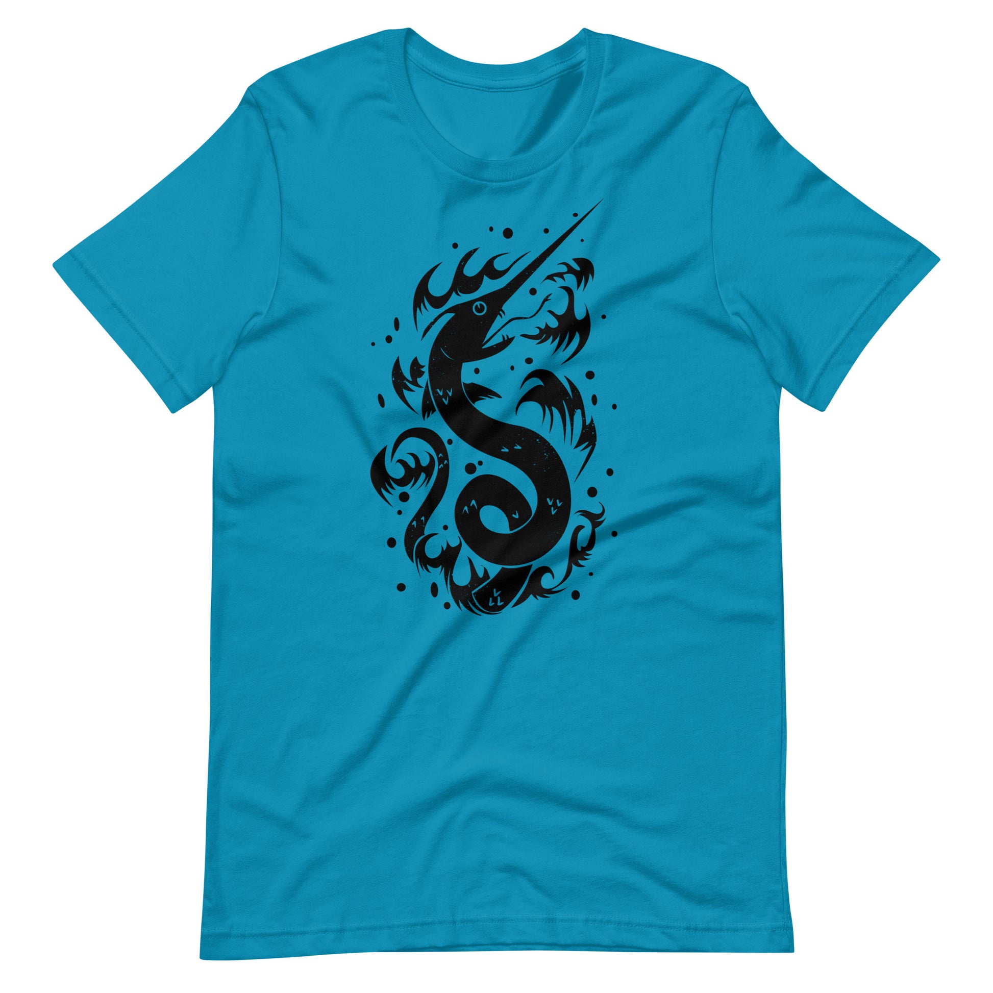 Snake Swordfish Black - Men's t-shirt - Aqua Front
