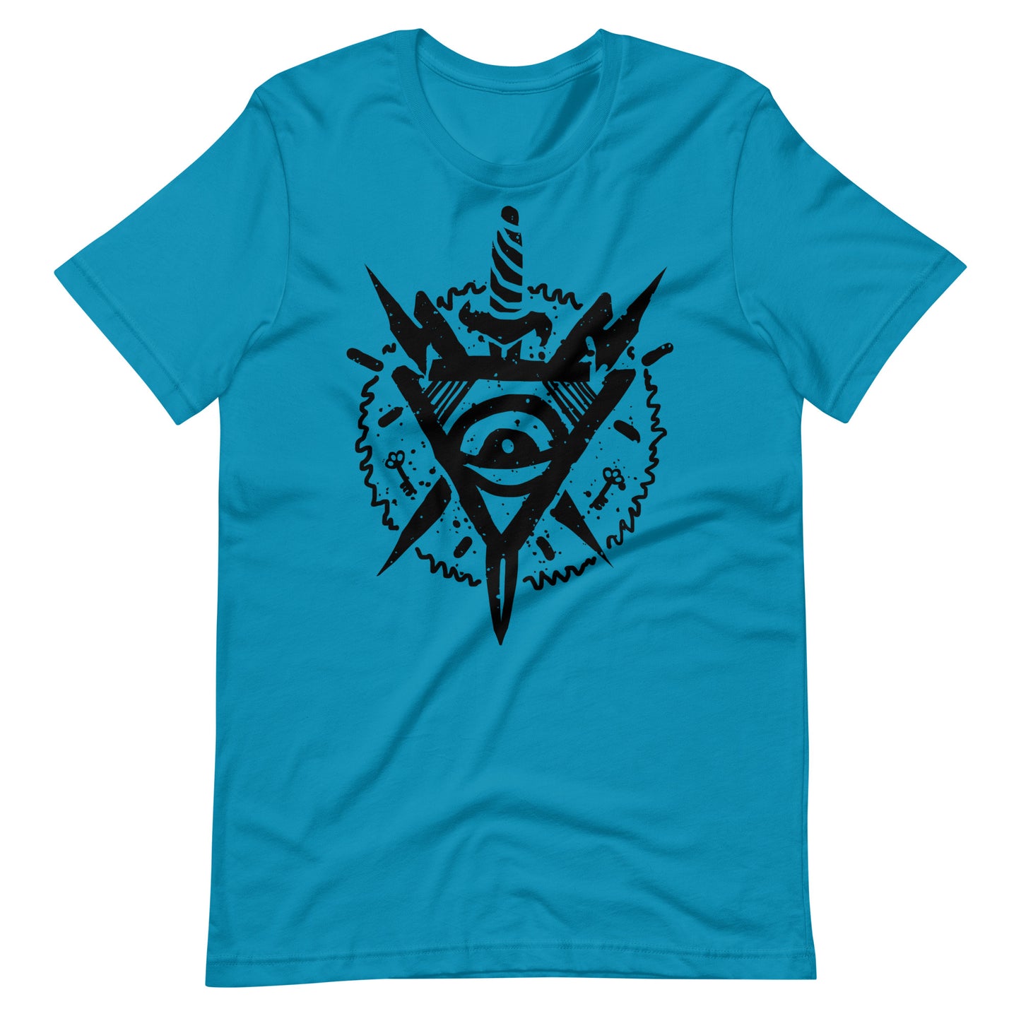 Triangle Eye Black - Men's t-shirt - Aqua Front