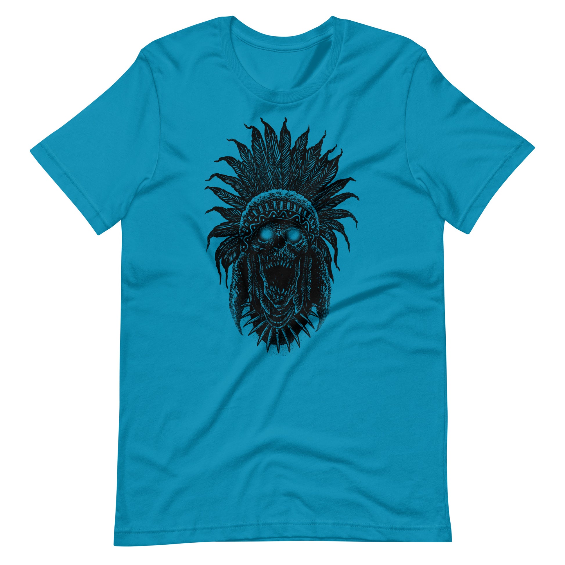 Tribe Skull Black - Men's t-shirt - Aqua Front
