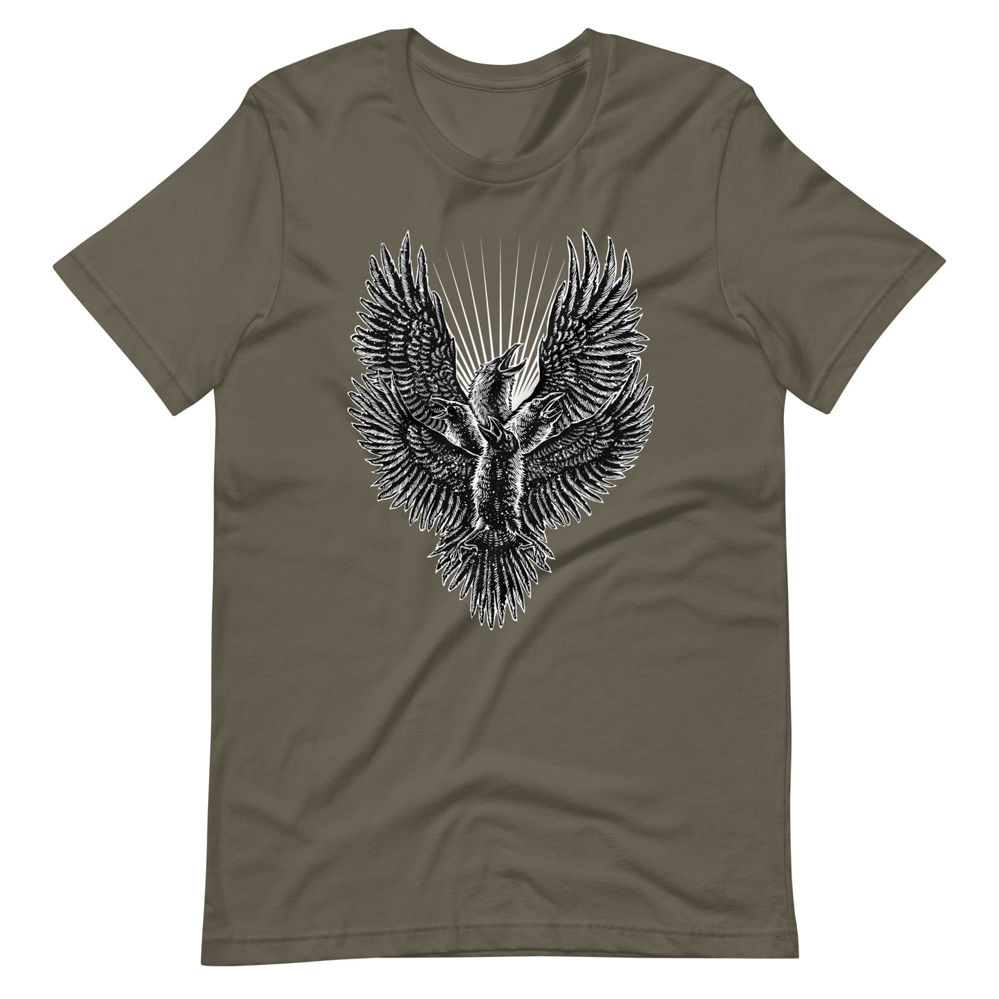 Luminous Crow - Men's t-shirt - Army Front
