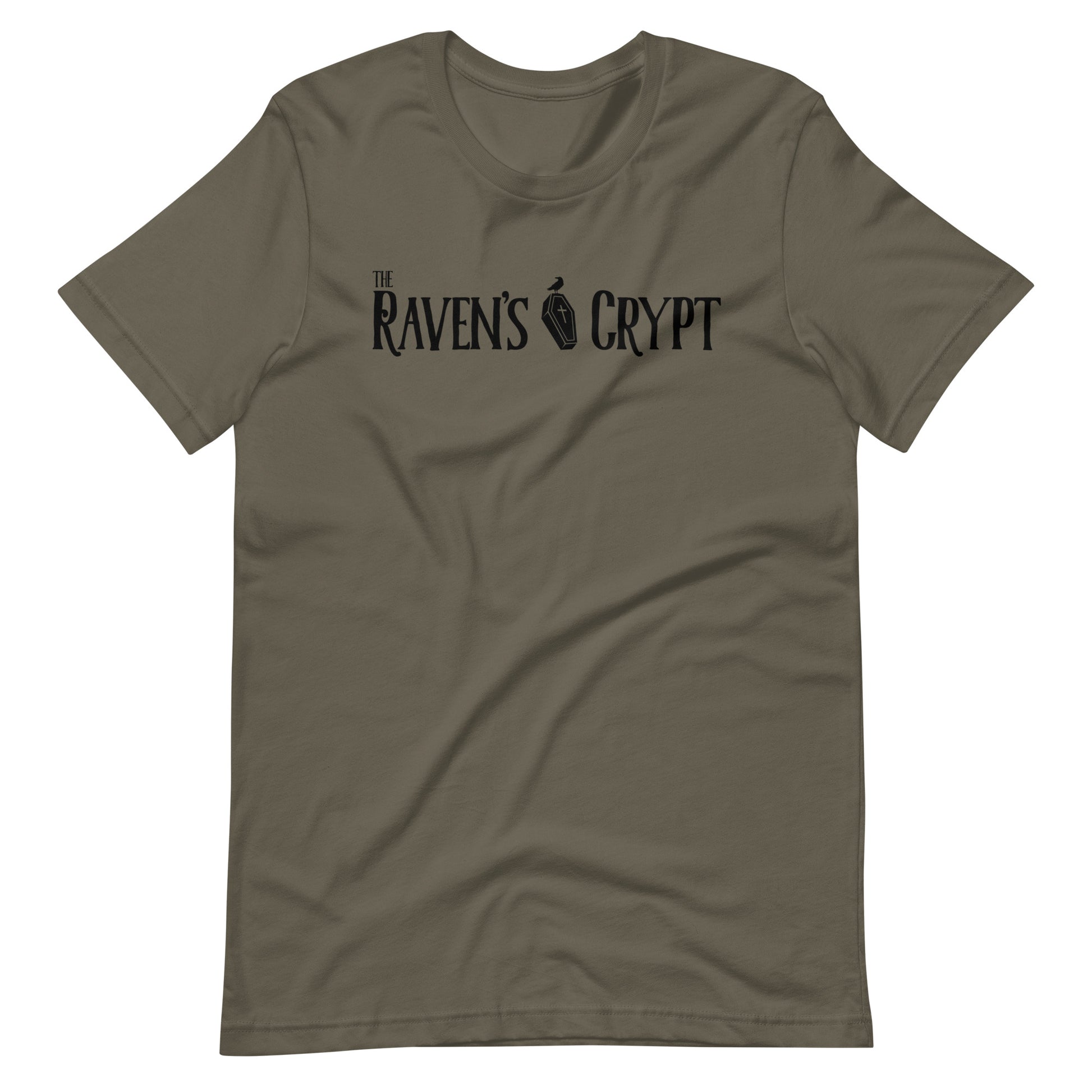 The Raven's Crypt Black Logo - Unisex t-shirt - Army Front