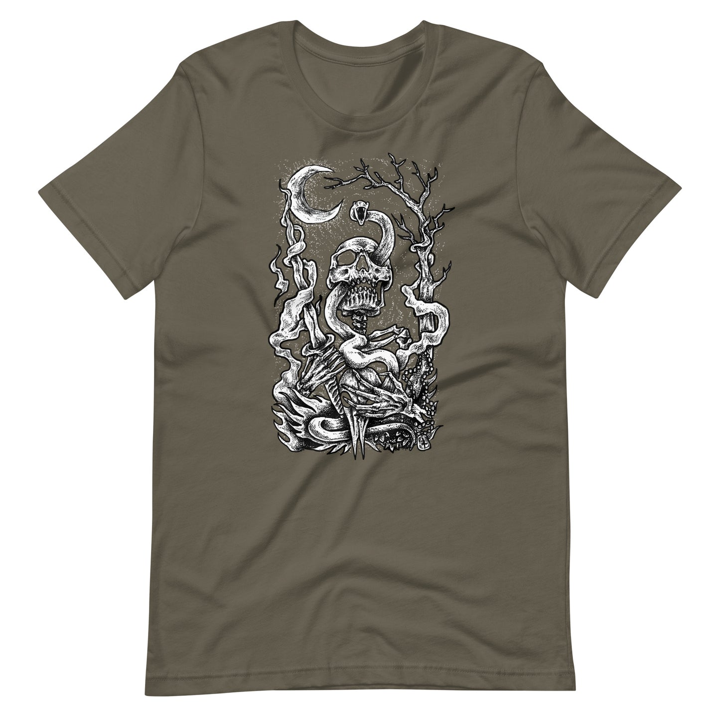 Nightmare Skull - Men's t-shirt - Army Front