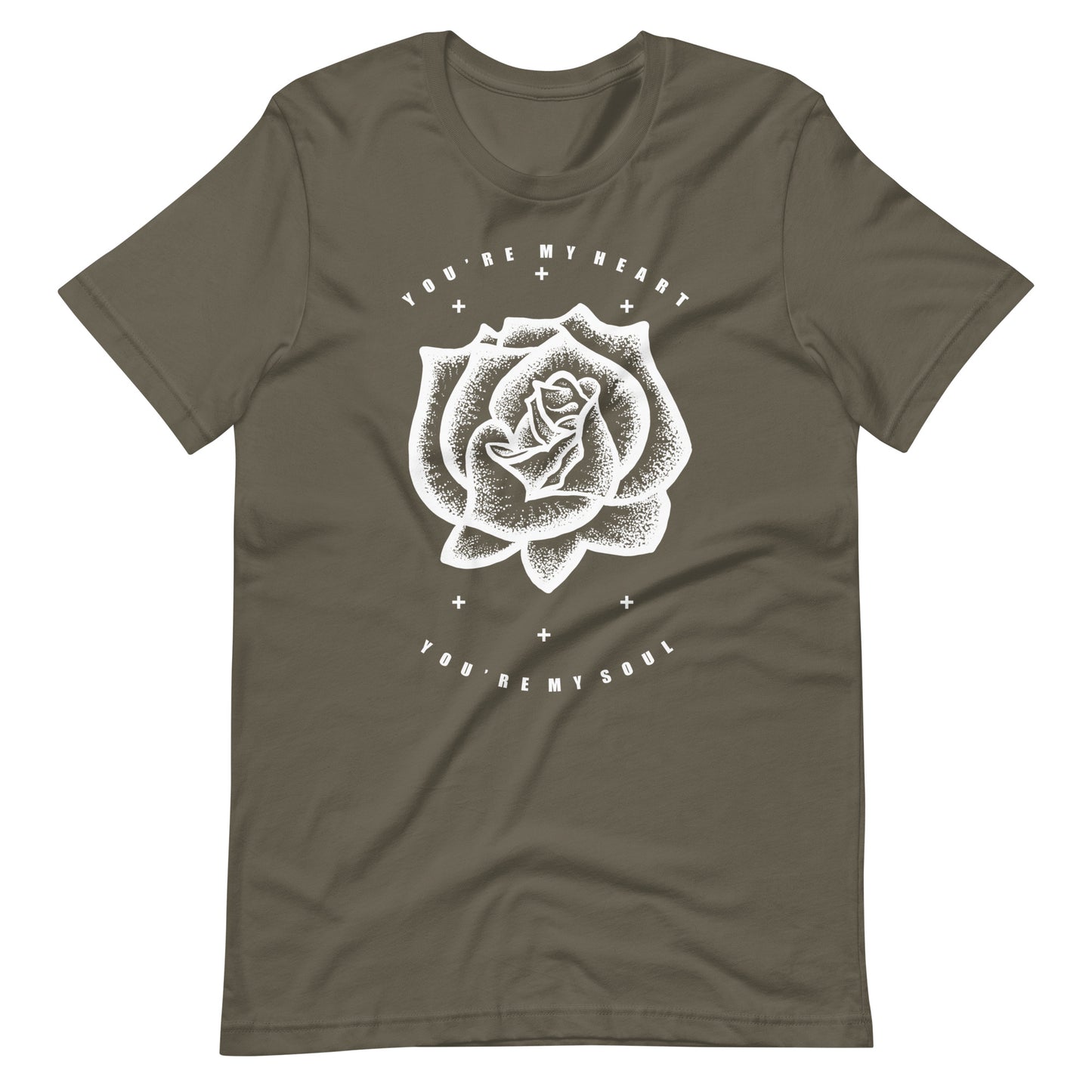 You're My Heart You're My Soul Rose - Men's t-shirt - Army Front