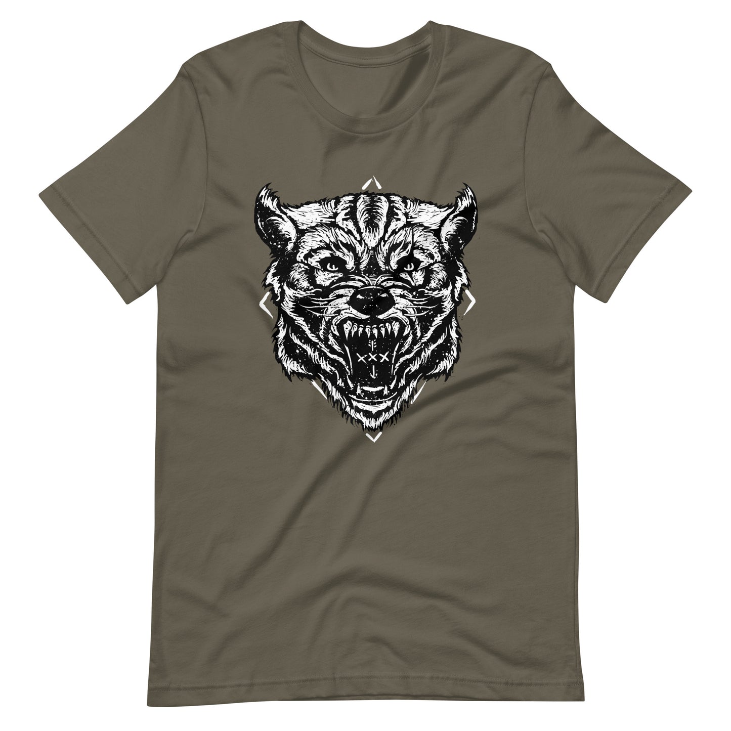 Wolf Head - Men's t-shirt - Army Front