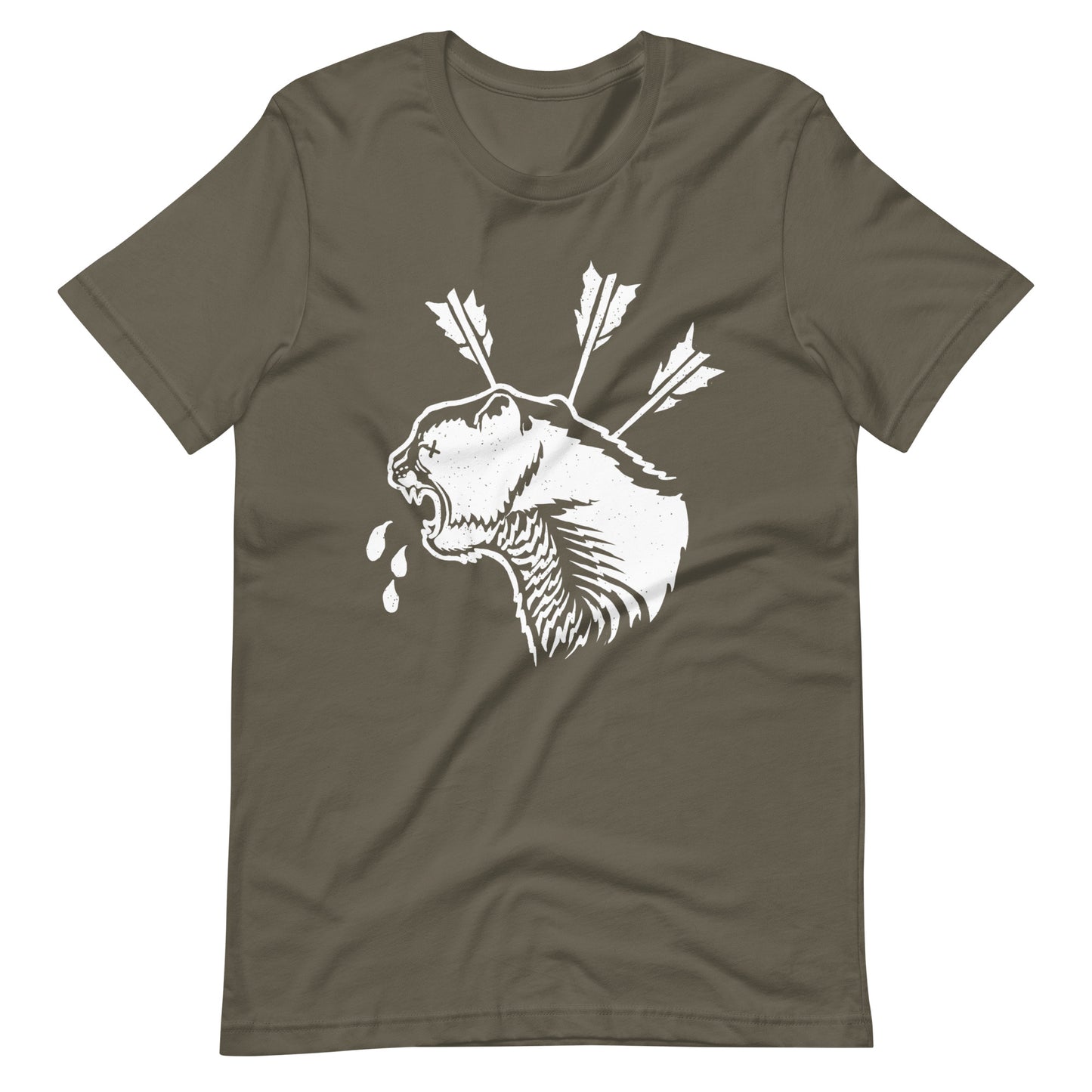 Cat Dead White - Men's t-shirt - Army Front