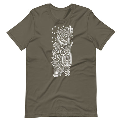 Gun White - Men's t-shirt - Army Front