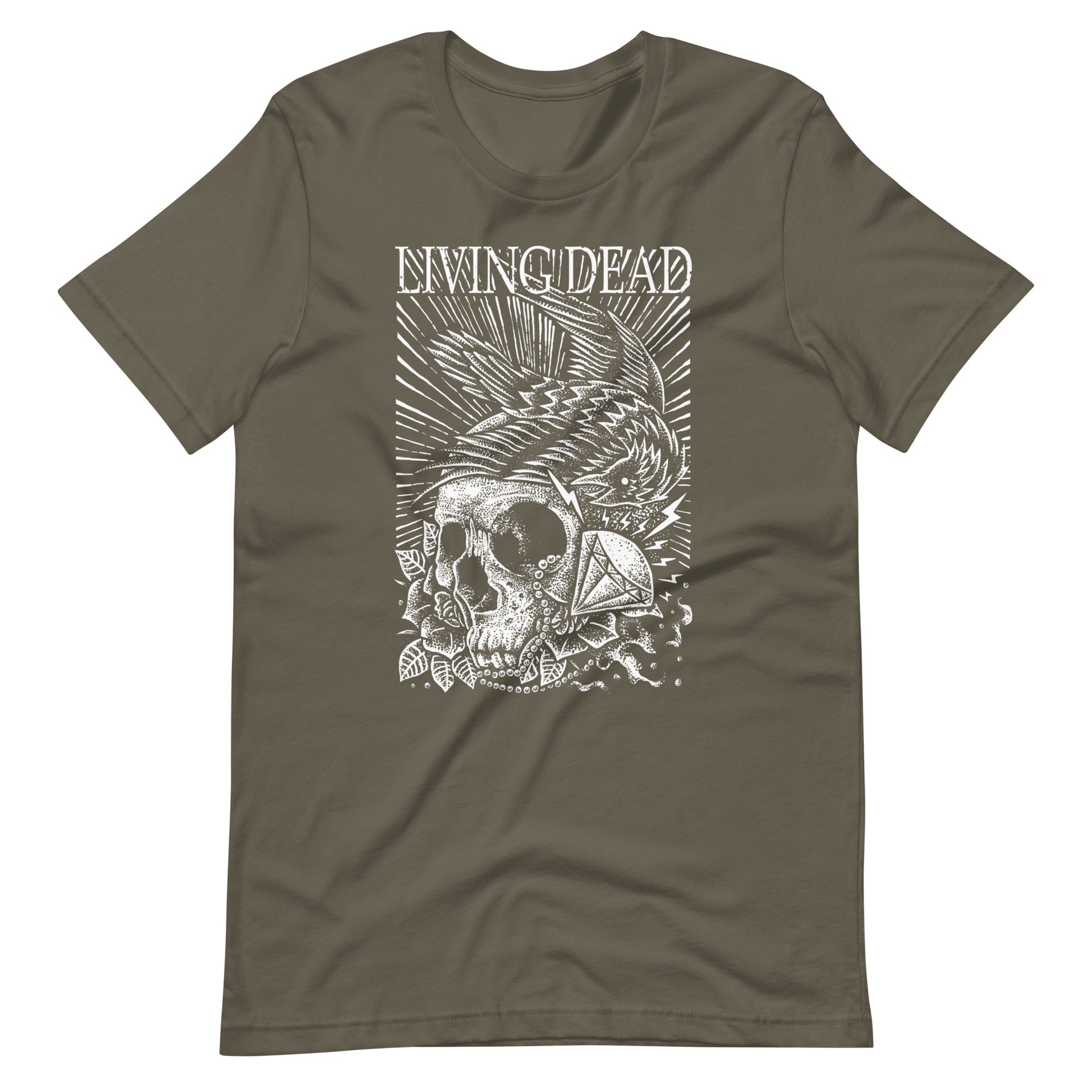 Living Dead Diamond White - Men's t-shirt - Army Front