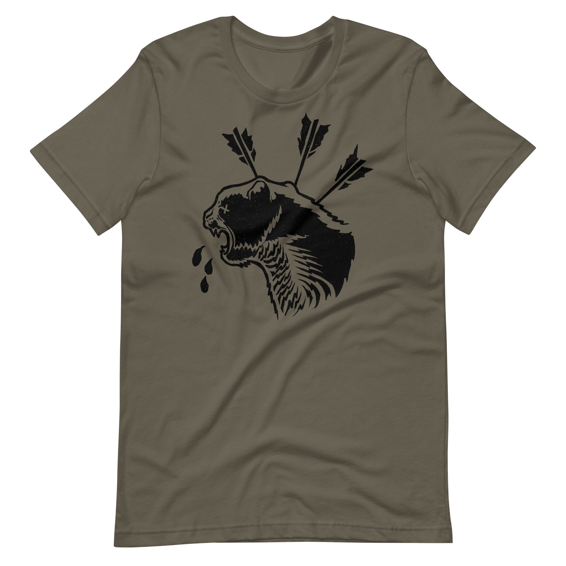 Cat Dead Black - Men's t-shirt - Army Front