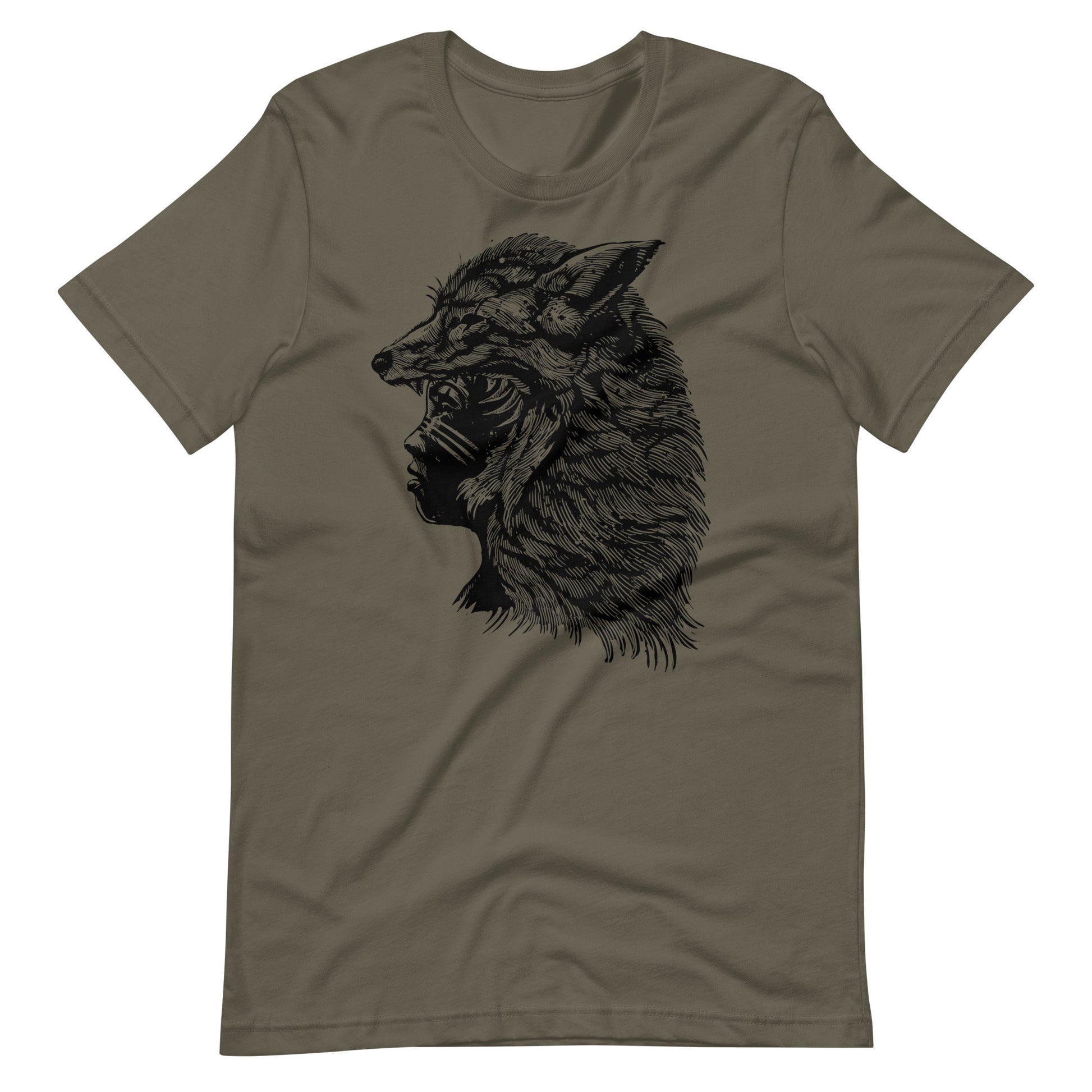 Fox Girl Black - Men's t-shirt - Army Front
