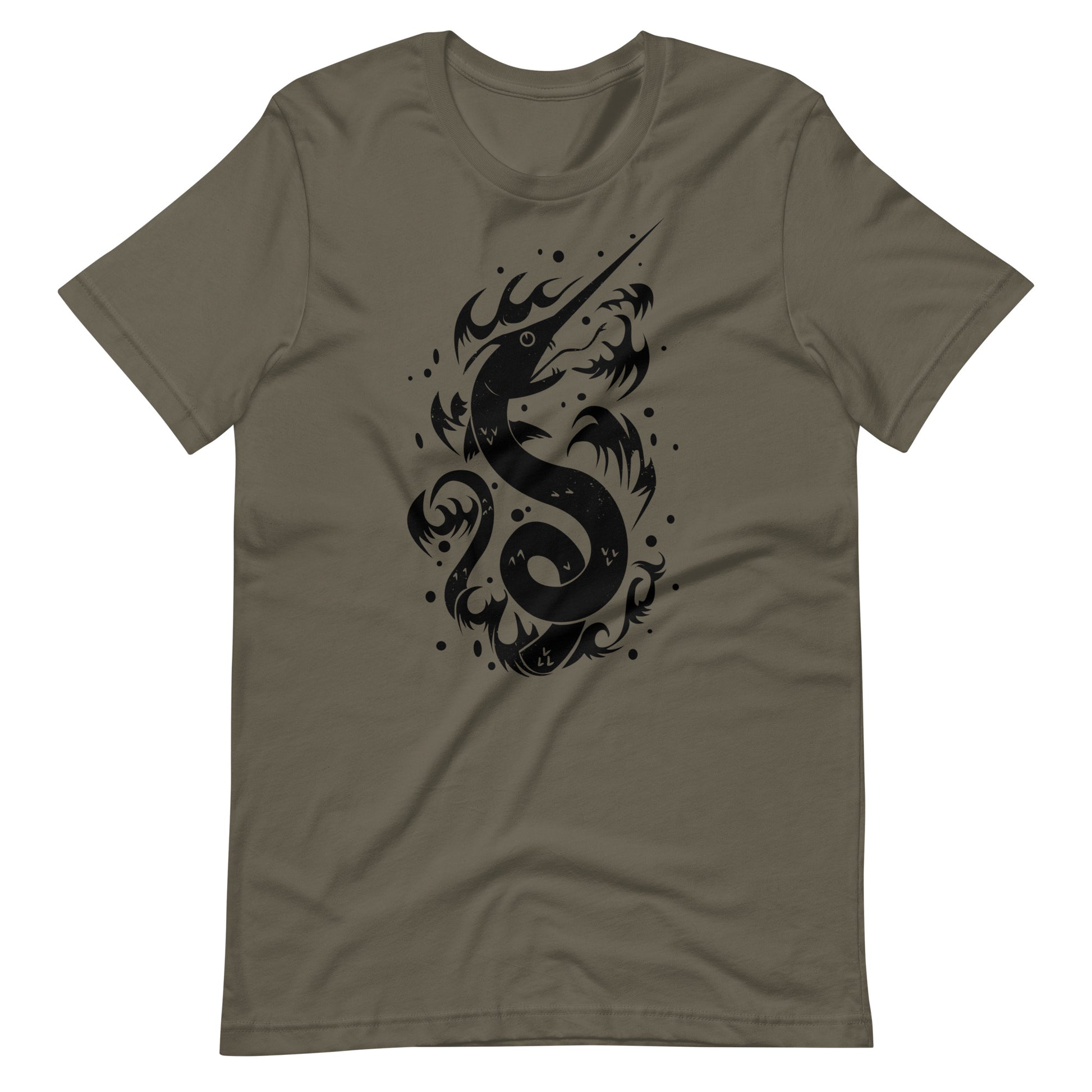 Snake Swordfish Black - Men's t-shirt - Army Front