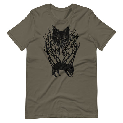 Wolf Tree Black - Men's t-shirt - Army Front