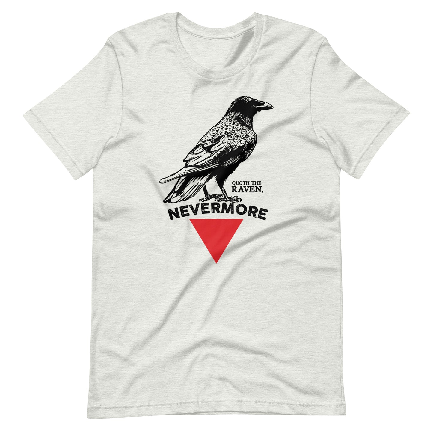 The Raven Nevermore Triangle - Men's t-shirt - Ash Front