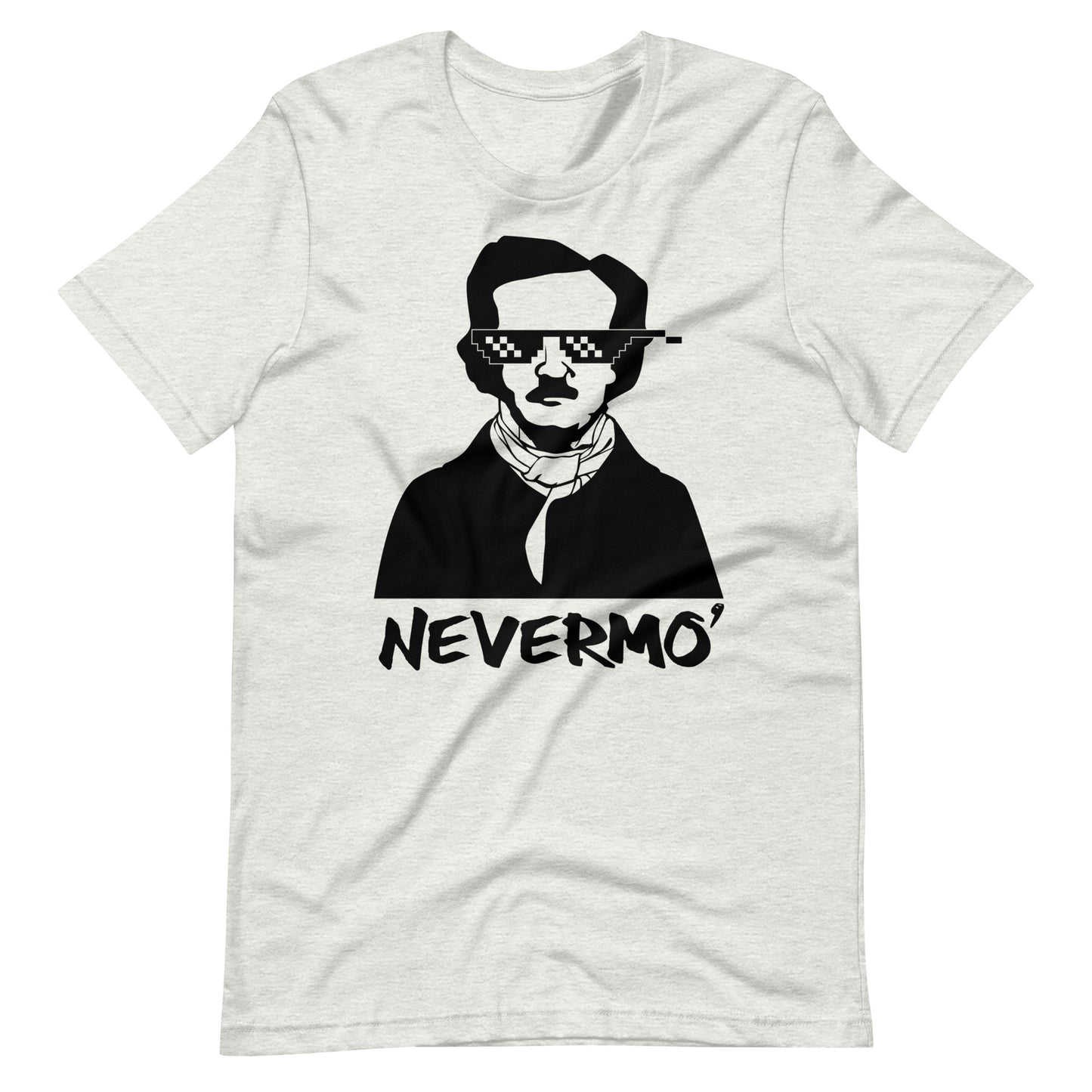 Men's Edgar Allan Poe "The Nevermo" T-Shirt - Ash Front