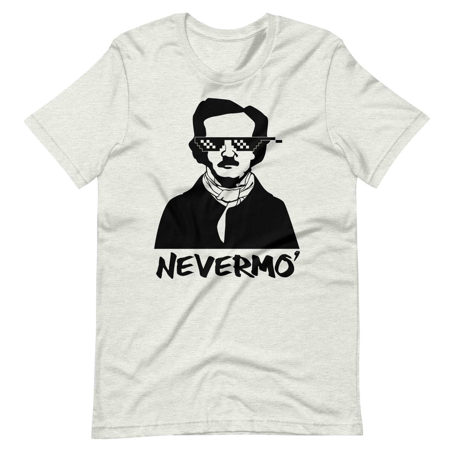 Women's Edgar Allan Poe "Nevermo" t-shirt - Ash Front