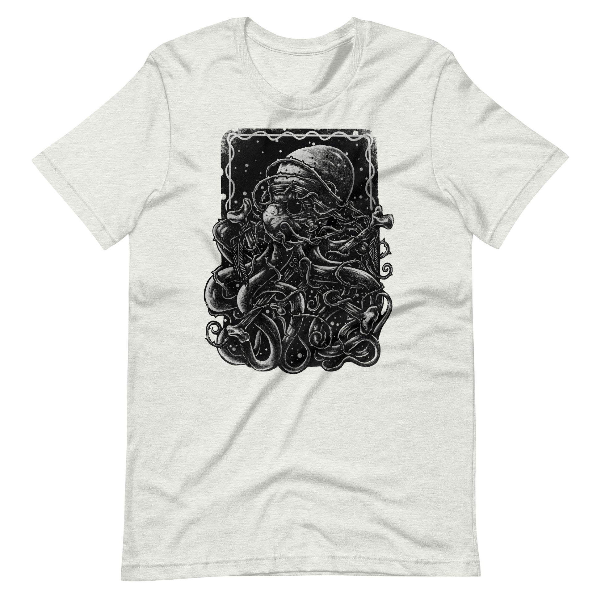 Spiny Octopus Black - Men's t-shirt - Ash Front