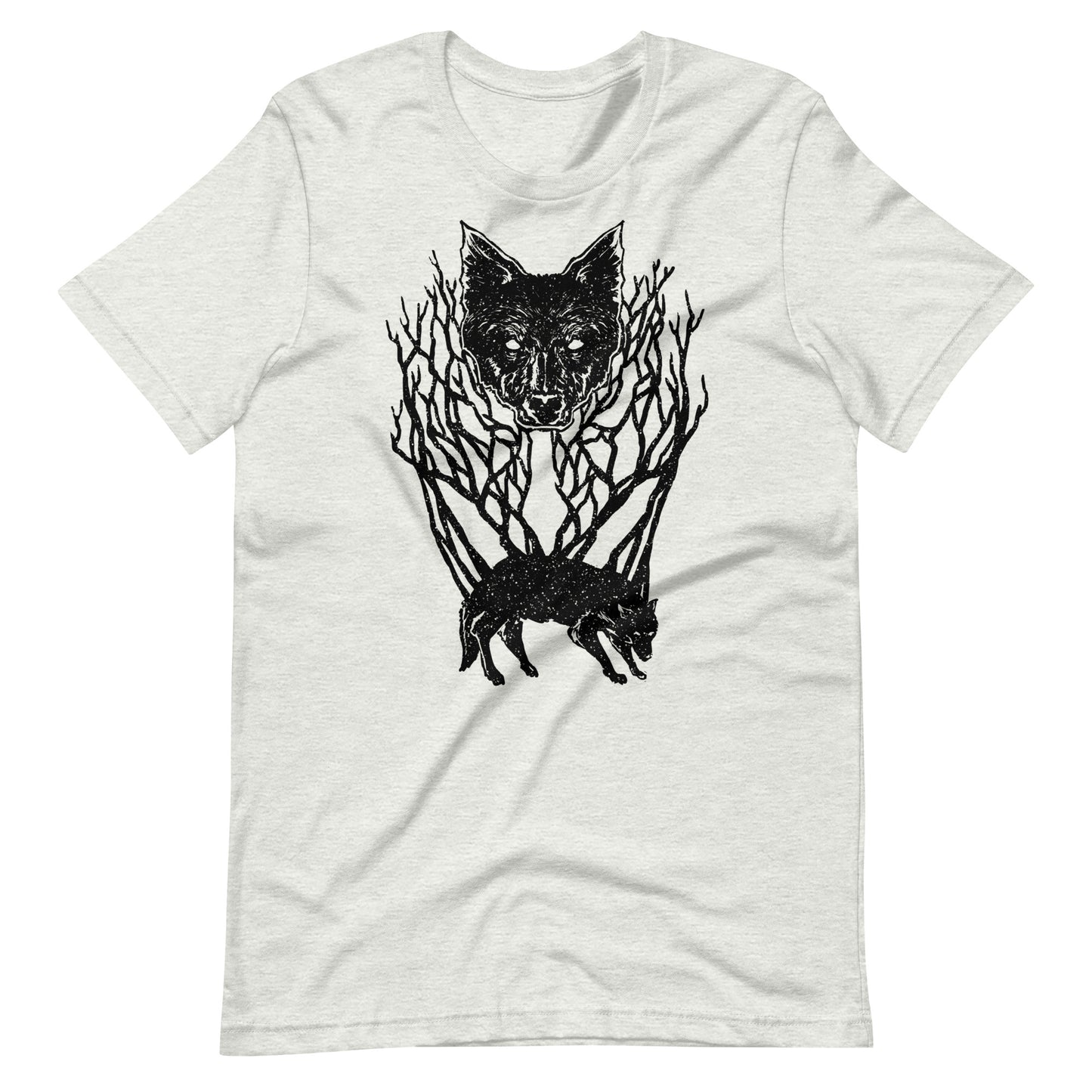 Wolf Tree Black - Men's t-shirt - Ash Front
