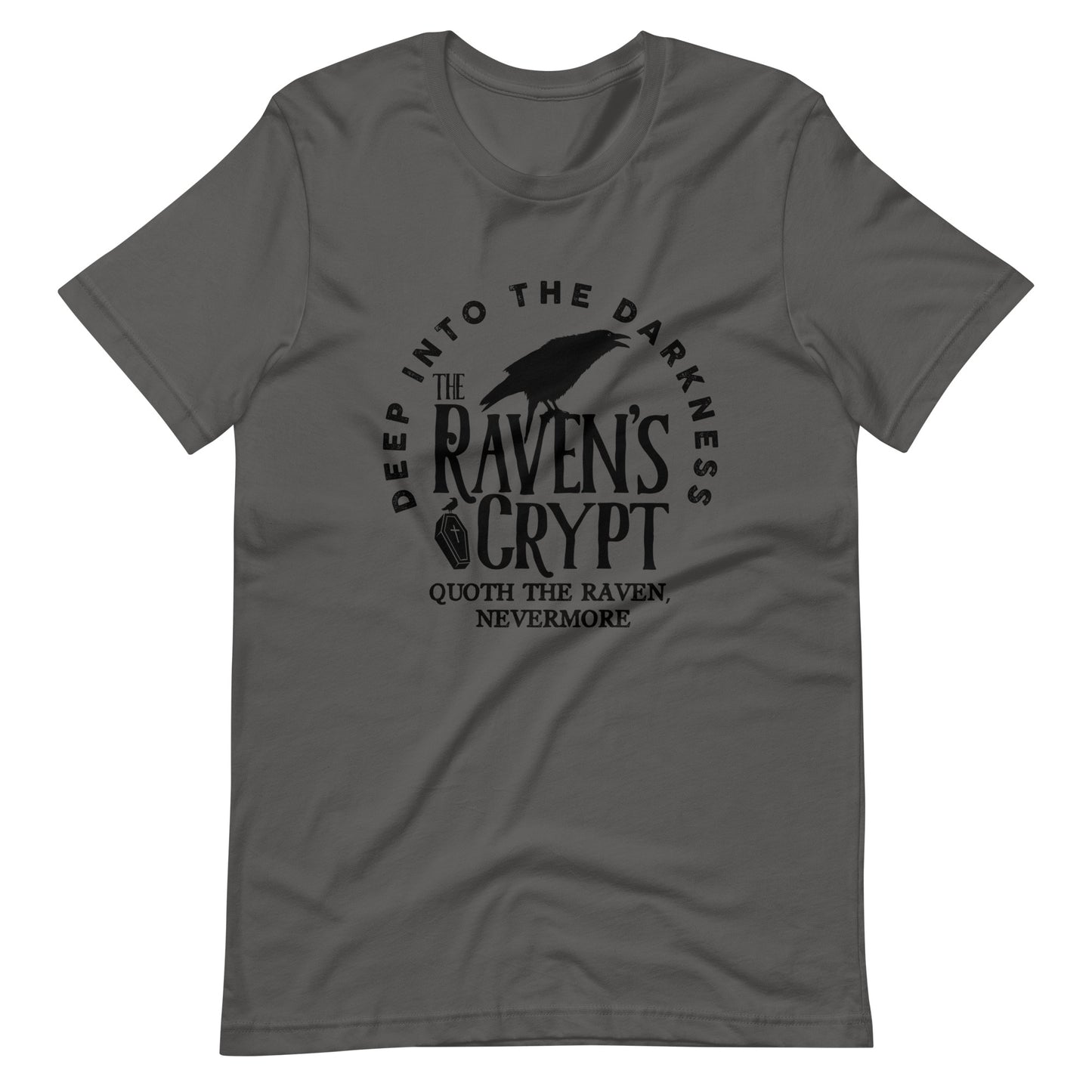 Deep Into the Darkness The Raven's Crypt - Men's t-shirt - Asphalt Front