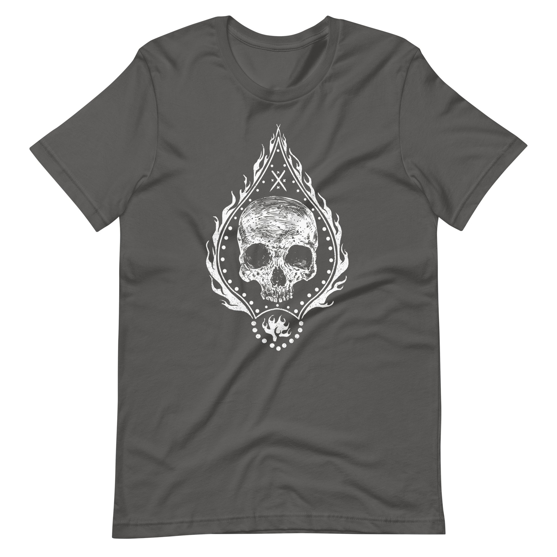 Fire Skull White - Men's t-shirt - Asphalt Front
