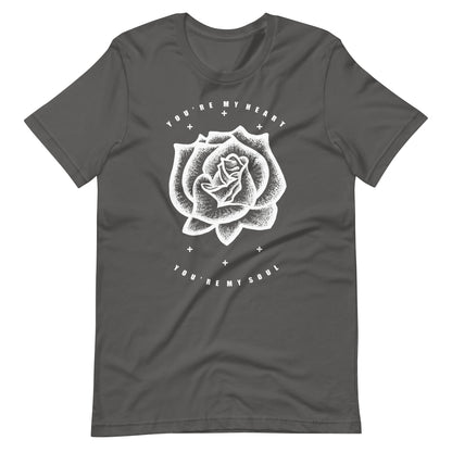 You're My Heart You're My Soul Rose - Men's t-shirt - Asphalt Front