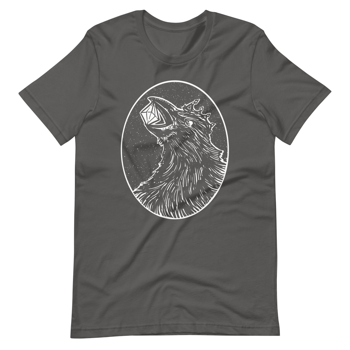 Crow Diamond White - Unisex t-shirt - Asphalt Front