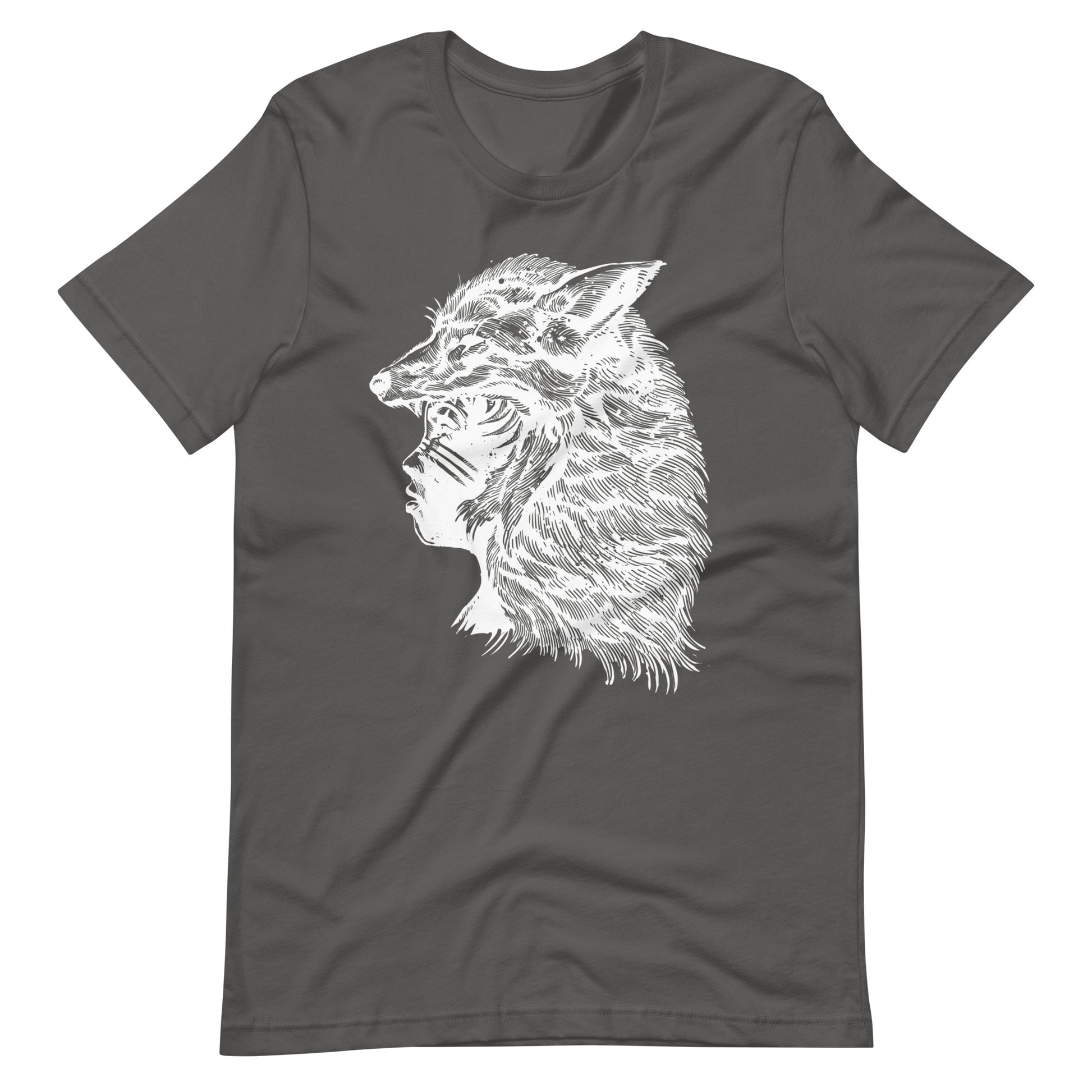 Fox Girl White - Men's t-shirt - Asphalt Front