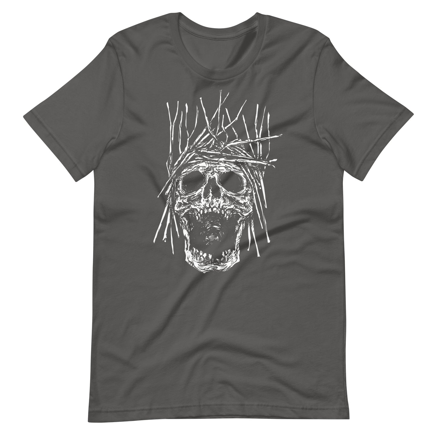 Skull H White - Men's t-shirt - Asphalt Front