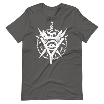 Triangle Eye White - Men's t-shirt - Asphalt Front