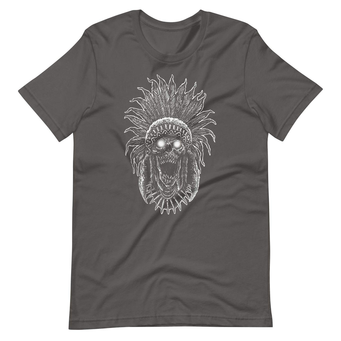 Tribe Skull White - Unisex t-shirt - Asphalt Front