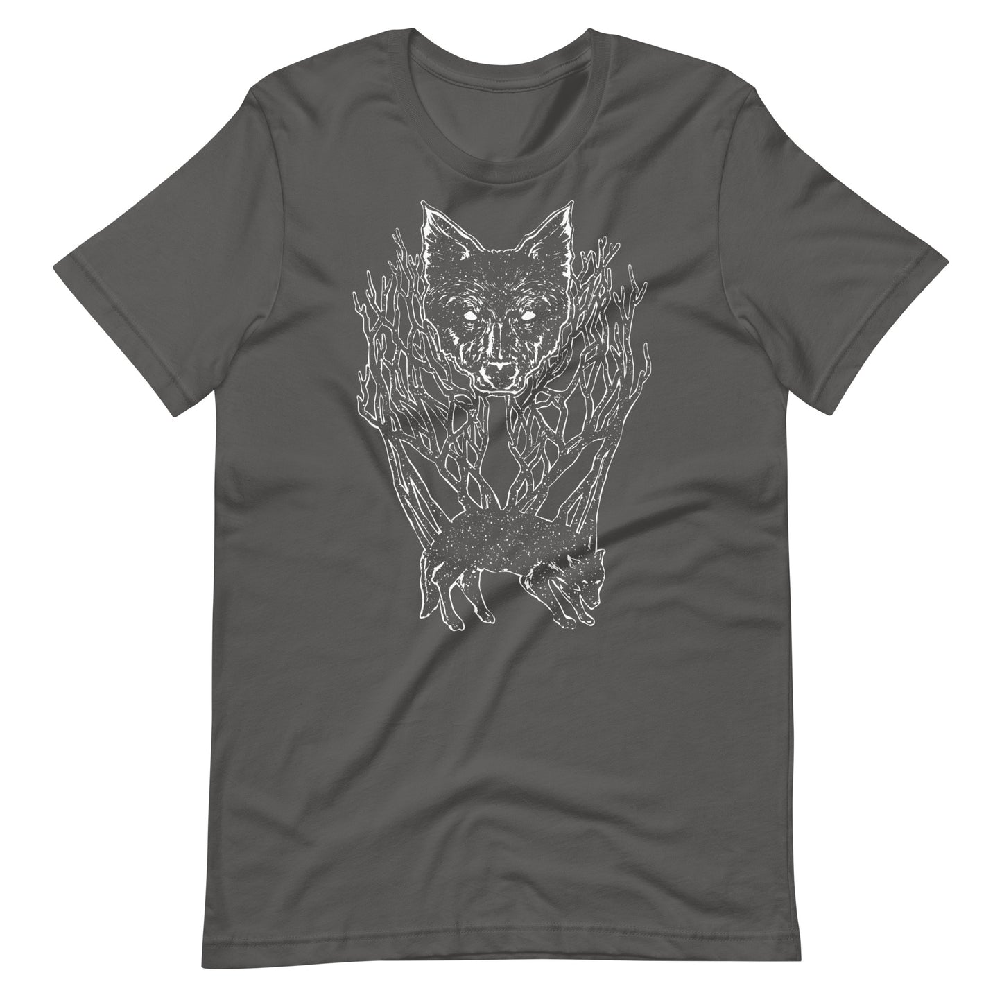 Wolf Tree White - Men's t-shirt - Asphalt Front