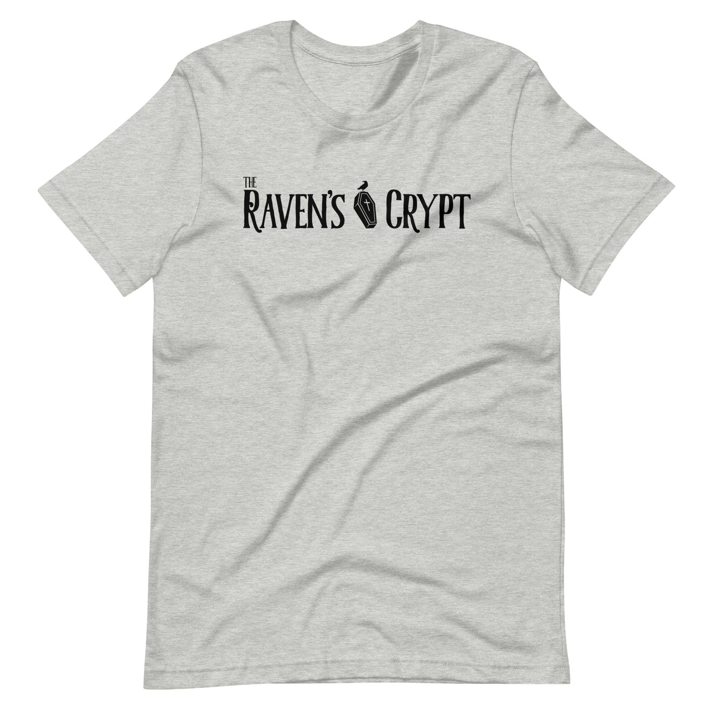 The Raven's Crypt Black Logo - Unisex t-shirt - Athletic Heather Front