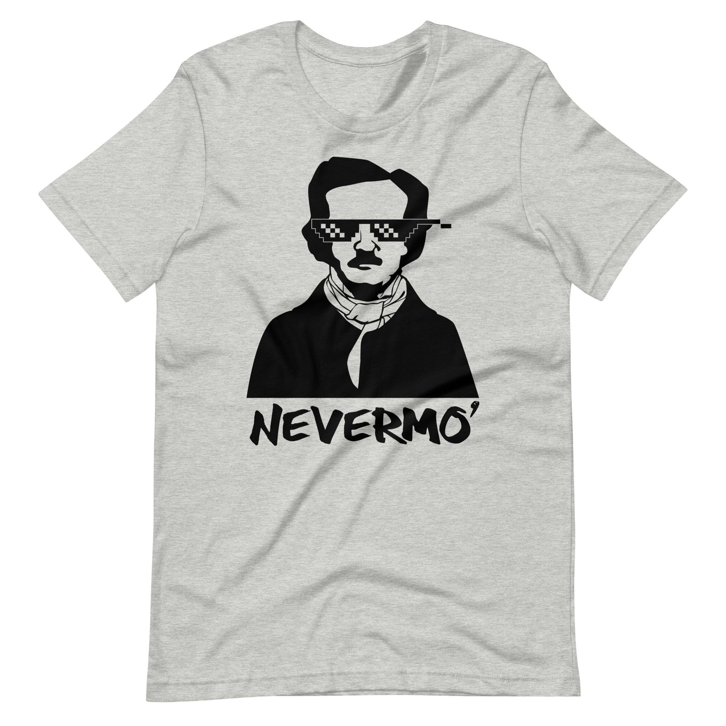 Women's Edgar Allan Poe "Nevermo" t-shirt - Athletic Heather Front