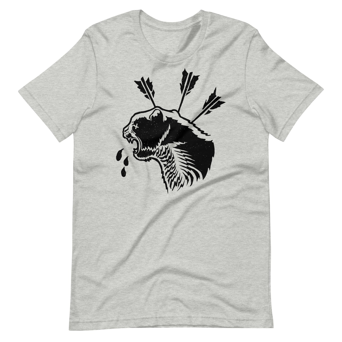 Cat Dead Black - Men's t-shirt - Athletic Heather Front