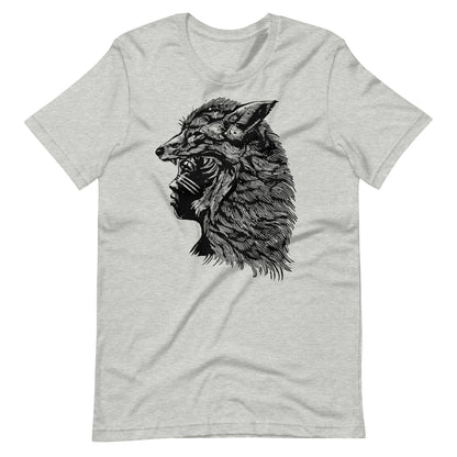 Fox Girl Black - Men's t-shirt - Athletic Heather Front