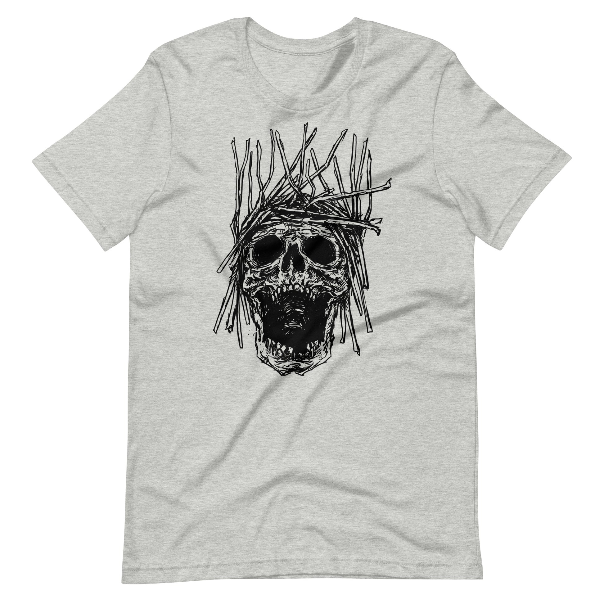 Skull H Black - Men's t-shirt - Athletic Heather Front