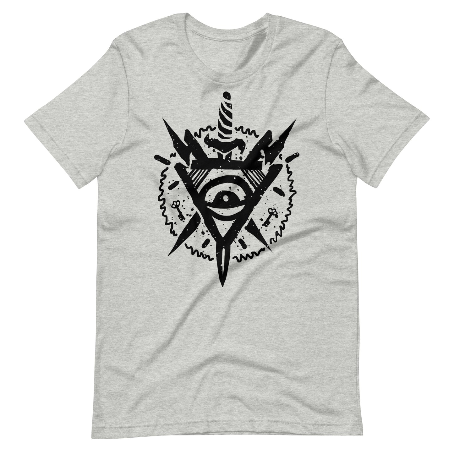 Triangle Eye Black - Men's t-shirt - Athletic Heather Front