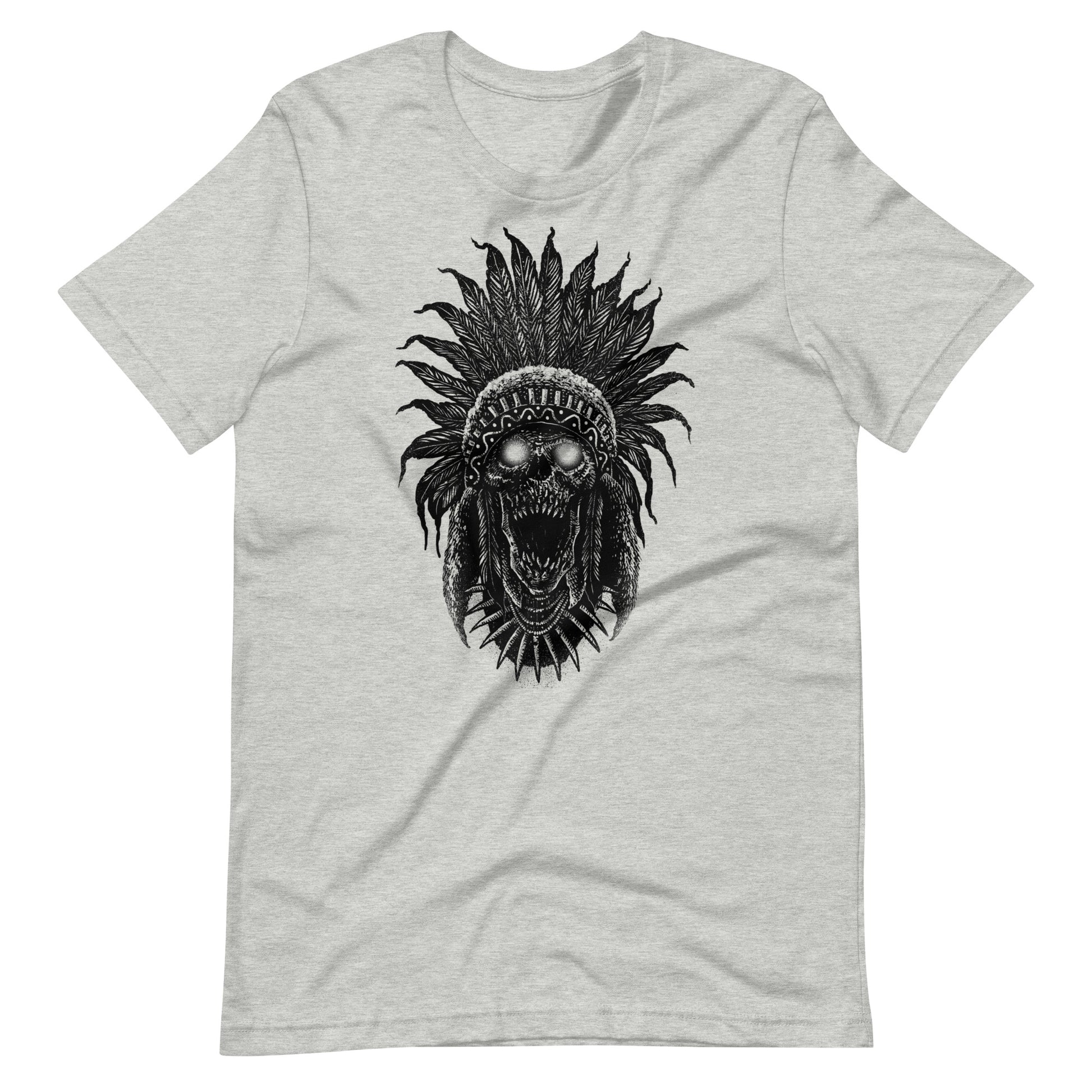 Tribe Skull Black - Men's t-shirt - Athletic Heather Front
