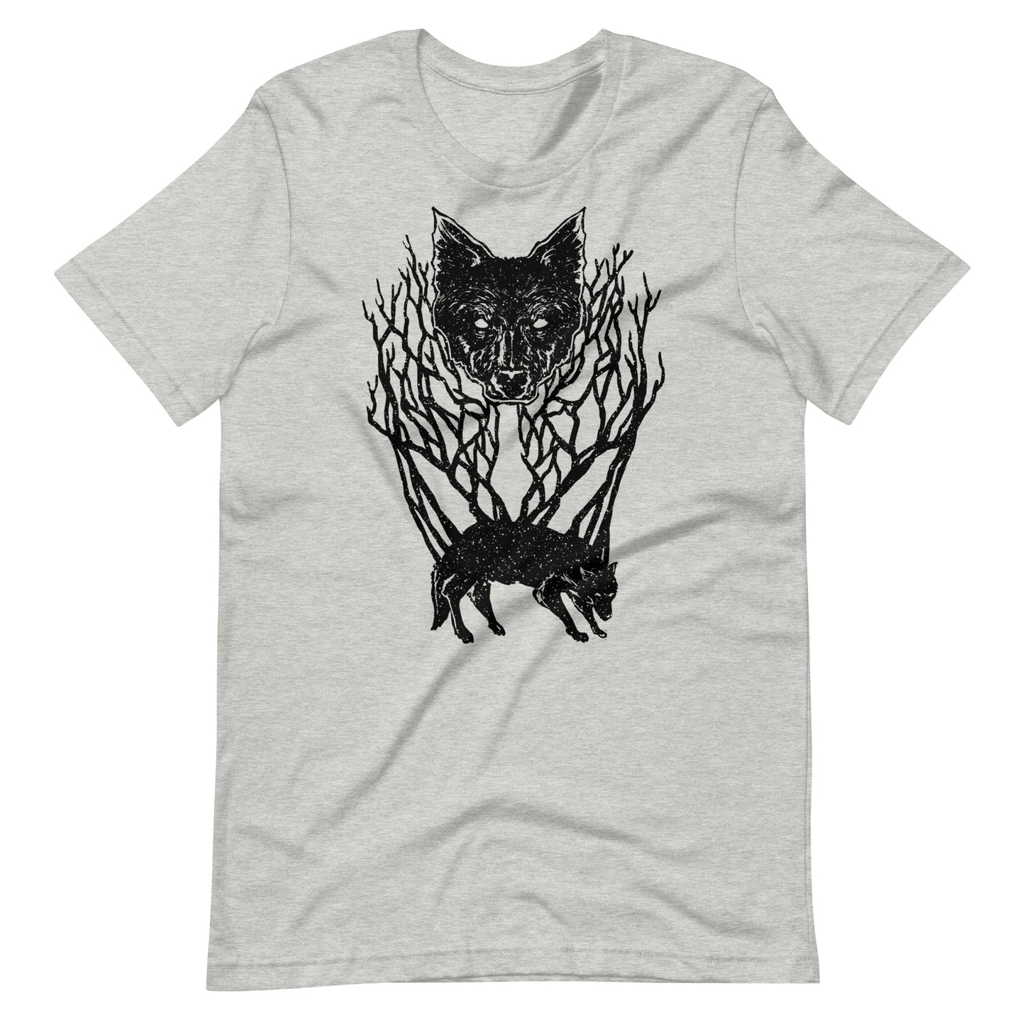 Wolf Tree Black - Men's t-shirt - Athletic Heather Front