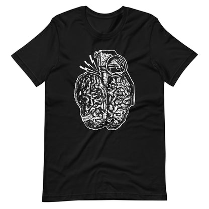 Brain Boom White - Men's t-shirt - Black Front