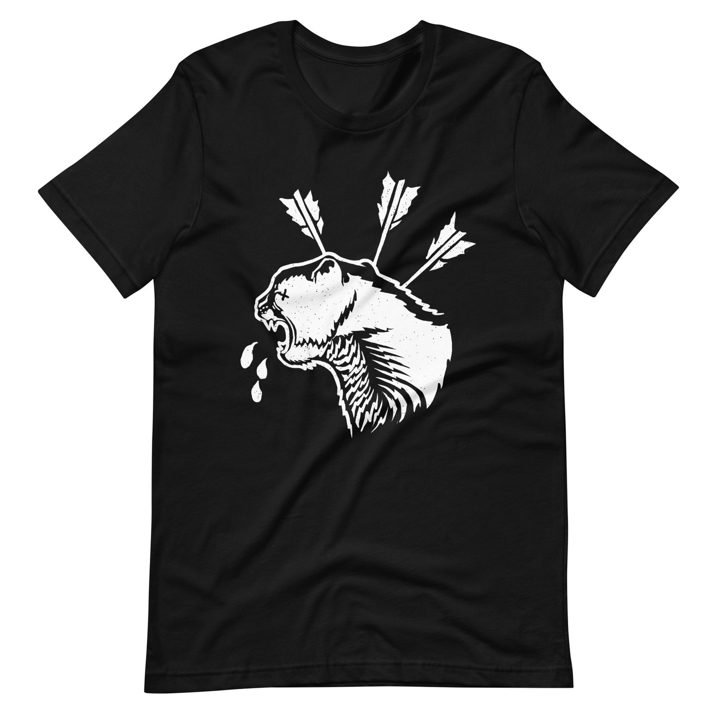 Cat Dead White - Men's t-shirt - Black Front