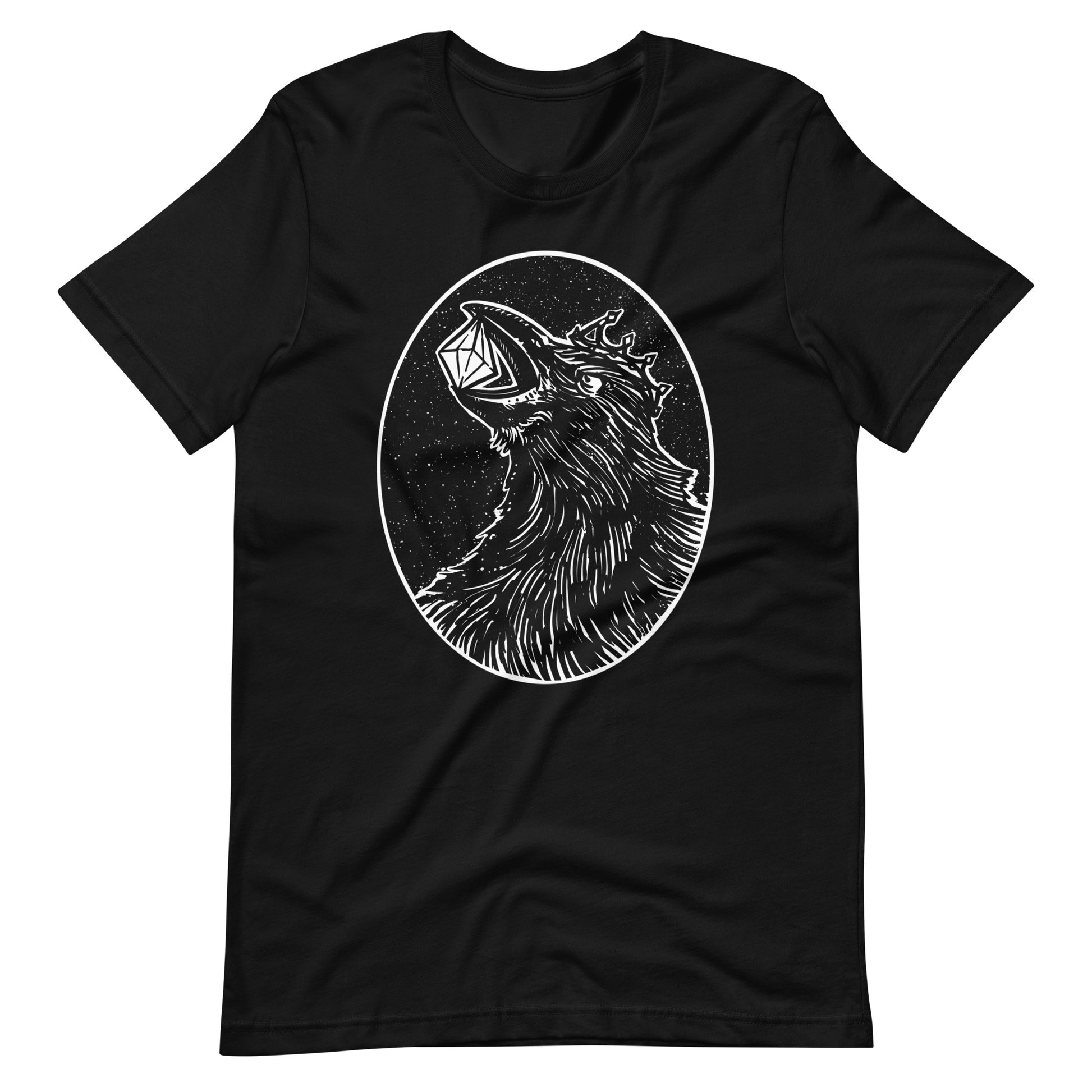Crow Diamond White - Unisex t-shirt - Black Front