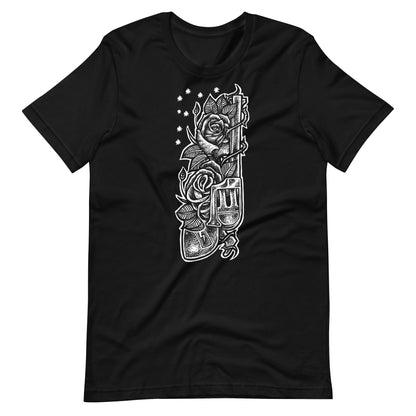 Gun White - Men's t-shirt - Black Front