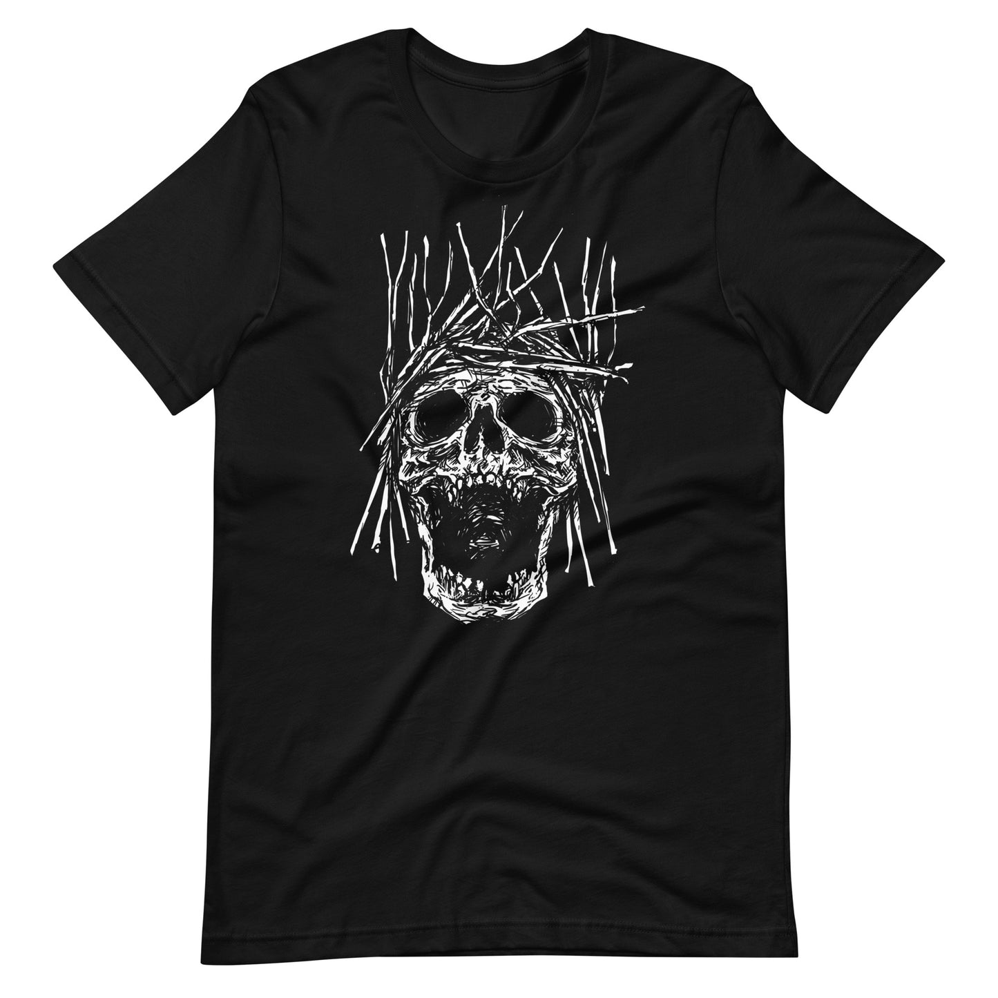 Skull H White - Men's t-shirt - Black Front