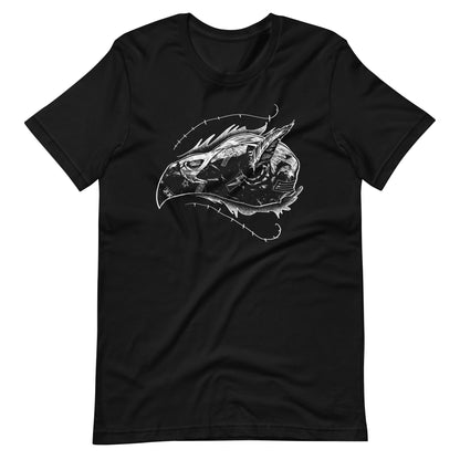 Skull Bird White - Men's t-shirt - Black Front