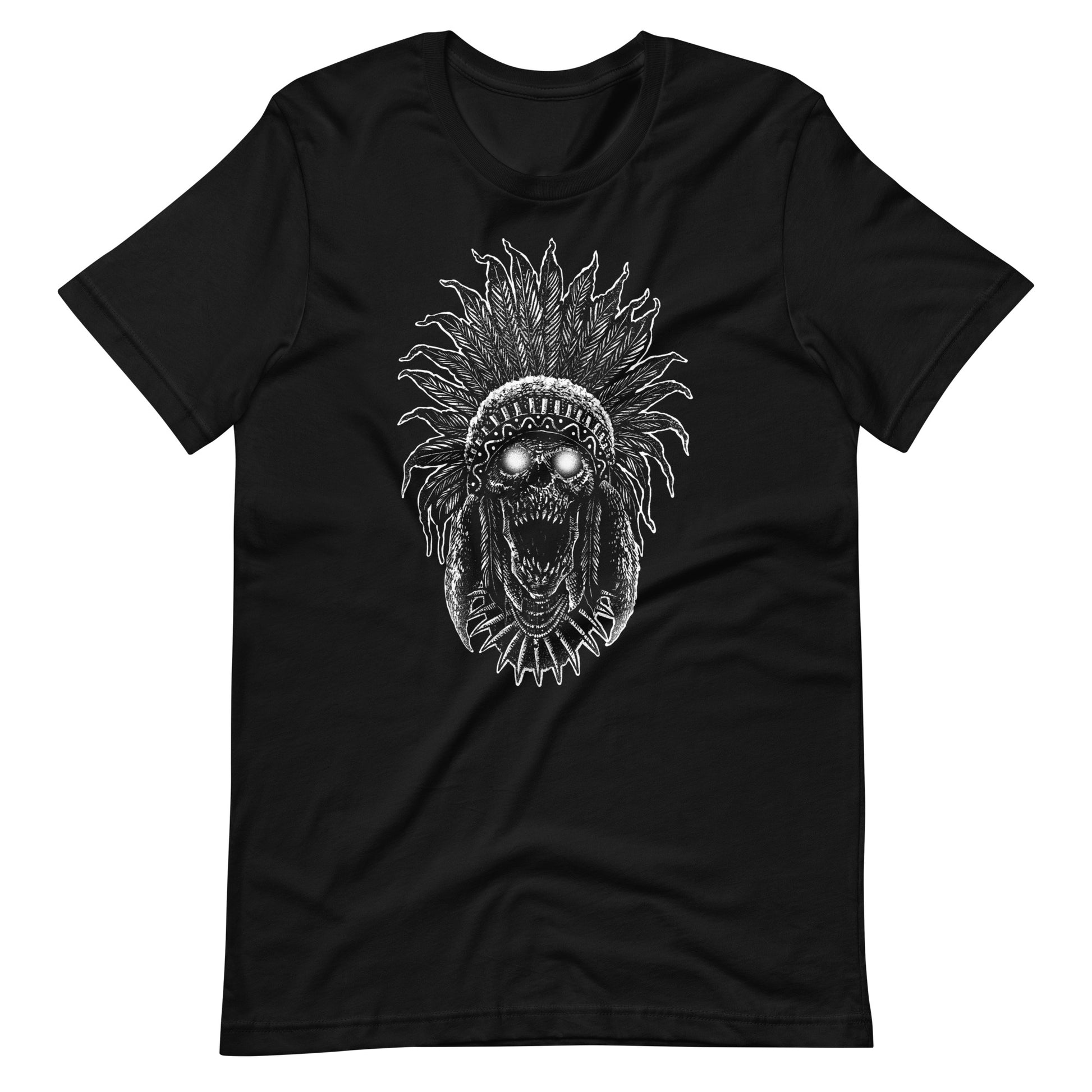 Tribe Skull White - Unisex t-shirt - Black Front