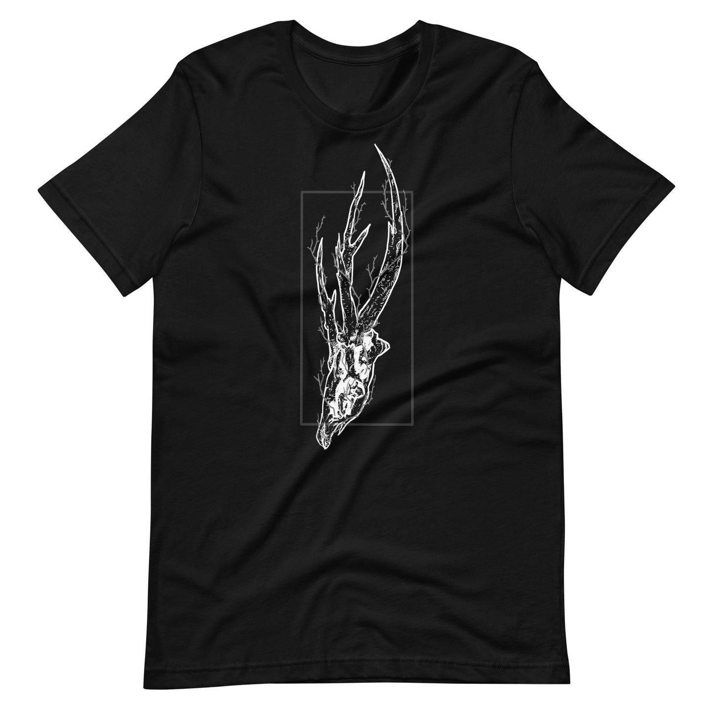 Deer Skull Tree White - Men's t-shirt - Black Front
